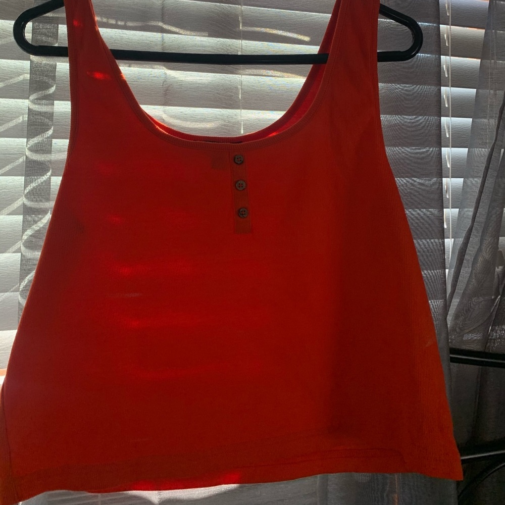 Vibrant orange tank